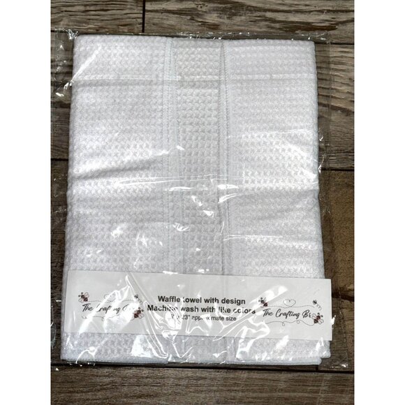 Waffle Towel With Funny Quote Design 15" x 23" By The Crafting Box - Picture 2 of 5